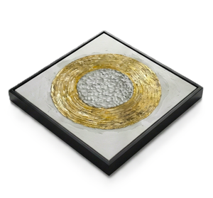 Œuvre d'art murale en mosaïque dorée artisanale, halo doré, pour la décoration de maison de luxe et la décoration intérieure moderne - Product Image 6