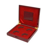 Boîte de présentation rectangulaire de luxe en bois de rose faite à la main avec doublure en velours rouge, personnalisable, pour cadre photo commémoratif