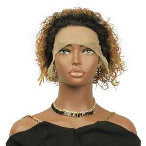 Perruque <span class=keywords><strong>femme</strong></span> 13*1, coupe courte bob avec dentelle frontale, <span class=keywords><strong>cheveux</strong></span> naturels et couvre-tête complet, <span class=keywords><strong>cheveux</strong></span> humains véritables - Product Image 4