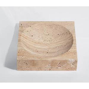 Cuenco de mármol Toronto marrón decorativo, diseño elegante, acabado de piedra lisa, acento de mármol moderno, versátil para decoración del hogar decorativa - Product Image 2
