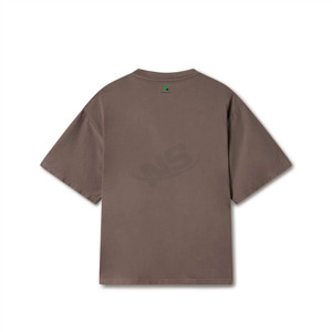 Elegante camiseta estampada holgada de 100% algodón para hombre, Color sólido, cómodo, diseño de cuello redondo, tela suave, ropa deportiva de moda para gimnasio - Product Image 2