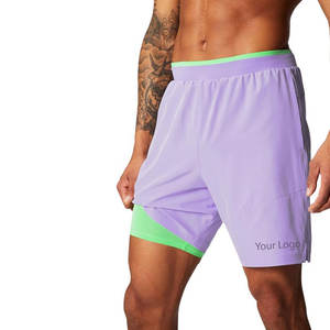 Vêtements de fitness sportifs taille moyenne pour hommes Shorts de course confortables Style unique en polyester durable-Directement de l'usine - Product Image 1