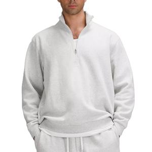 เสื้อฮู้ดดี้ผู้ชายแบบซิปครึ่งตัว สไตล์ทันสมัย รับผลิตแบบ OEM ไซส์ผู้ใหญ่ ระบายอากาศได้ดี ราคาโรงงาน ขายส่ง ราคาสมเหตุสมผล - Product Image 1