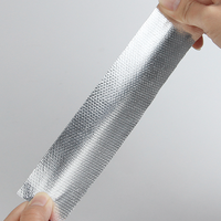 Cinta de Aluminio Reforzada con Fibra de Vidrio para Aislamiento de Conductos HVAC, Cinta de Sellado Resistente al Calor para Sistemas Térmicos y Construcción