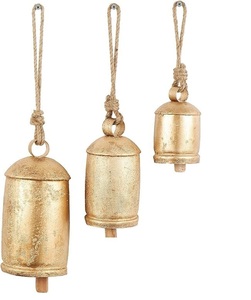 Cloches suspendues rustiques en métal doré de qualité supérieure décorations de noël de style moderne Design fantaisie pour accessoires de décoration de la maison - Product Image 6