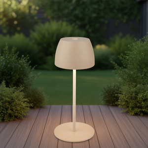 Lámpara de Mesa Exterior Beige 1 Luz 150 Lúmenes 2.5 W Blanco Cálido IP44 8x20cm Modelo 7503011 - Product Image 3