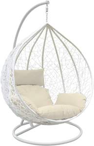 Rattan Outdoor Swing Chair With Canopy Durable Weatherproof <b>Garden</b> Furniture - Product Image 3