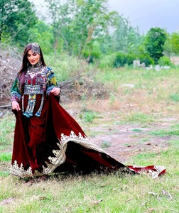Vestido Étnico de Gasa con Mangas Largas y Bordado a Mano para Mujer, Estilo Afgano, para Eventos, Festivales y Bodas - Product Image 2