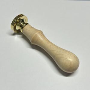 Sceau à cire rond vierge de 25 mm, manche en bois d'érable, tampon à cire multi-usages, tampons à cire en laiton pour fournitures artisanales - Product Image 2