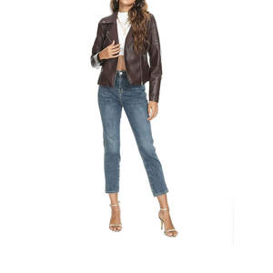 Chaqueta de cuero para mujer diseño superventas único chaquetas de cuero sólidas para mujer - Product Image 5