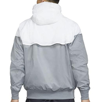 Veste coupe-vent pour homme, en maille, à fermeture éclair, écologique, respirante, légère, blanche et grise, à séchage rapide, avec capuche, imperméable