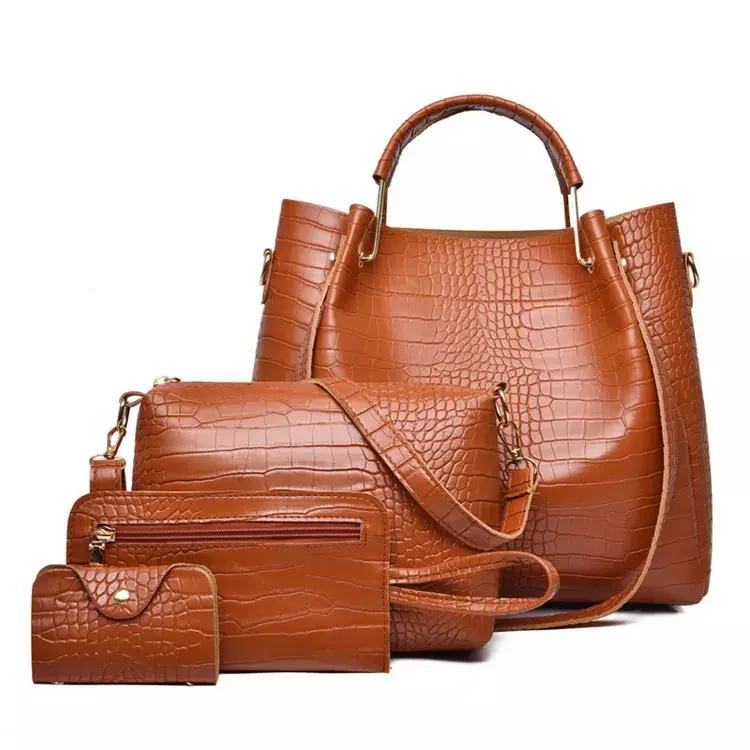 Yeni yüksek kalite moda bayanlar el tasarımcı çanta ucuz fiyat bayan çanta kadın çantası setleri PU çanta