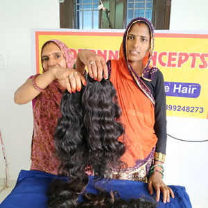 Cabello humano vietnamita virgen natural ondulado largo rizado máquina de trama doble al por mayor ninguno desprendimiento - Product Image 6