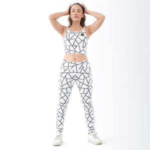 Pantalones de yoga sin costuras de cintura alta para mujer, ropa de Yoga de moda deportiva de alta calidad, conjunto de yoga para mujer con patrón sólido - Product Image 5