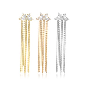 Flower Shape Single Stud <b>Earrings</b> CZ Stone Handmade Trendy Istanbul Turkish 925 Sterling Silver Jewelry - Product Image 5