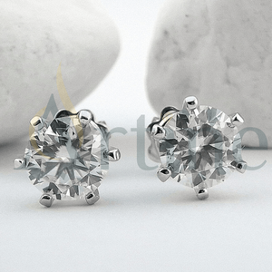 Pendientes de Zirconia cúbica de estilo europeo y americano de gama alta Pendientes de aro de 14K de moda popular de Plata de Ley 925 para mujer - Product Image 1