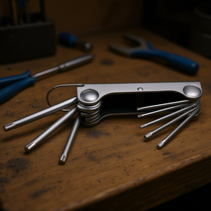 Jeu de clés Allen Torx Gedore 8 pièces dans une collection de clés hexagonales à clip - Product Image 3