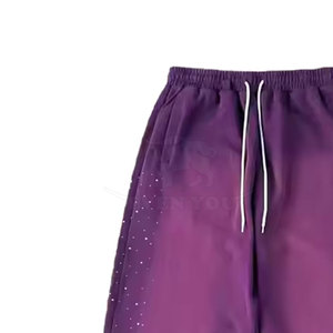 Best Selling Rhinestone Sweatpants Men Fashion Casual Comfortable Fit Drawstring Joggers For Men - Product Image 6