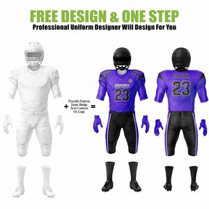Ensemble d'uniformes de football américain pour jeunes conçu sur mesure pantalon en sergé respirant imprimé pour l'entraînement et les jeux directement en usine - Product Image 2