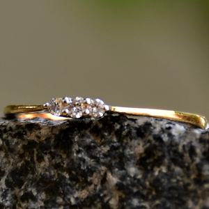 Auténtico Original 14K y 18K oro sólido anillo de diamante natural impresionante pieza de joyería de lujo - Product Image 1