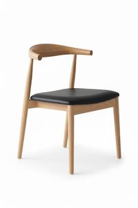 Chaise de salle à manger en bois de frêne capitonnée, moderne et contemporaine, écologique, finition NC, structure KD, meubles de salle à manger pour la maison, bar à domicile - Product Image 5