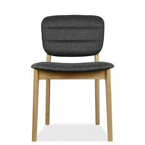 Silla minimalista de madera tapizada para salas de reuniones de comedor y oficina - Product Image 1