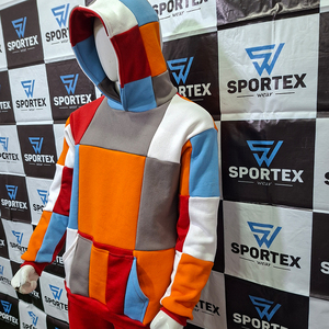 Sweat-shirt à capuche unisexe surdimensionné en coton 100% pour l'hiver, streetwear chaud, multicolore, tendance - Product Image 4