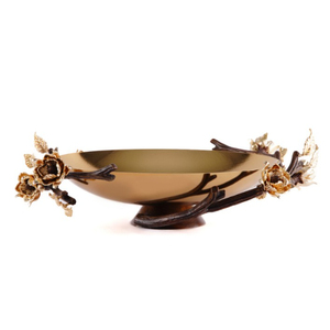 Bol de service en métal argenté de qualité créative branche de fleur bol de fruits décoratif pour les fêtes de mariage comme pièce maîtresse - Product Image 6