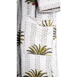 Kimono de Mujer, Estampado Floral de Algodón Kantha, Hecho a Mano, Talla Grande, Estilo Boho, Elegante, de Alta Calidad, Transpirable, Largo hasta la Rodilla - Product Image 2