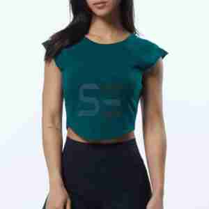 OEM Custom Blank Fitness Lightweight Cotton Crew Neck Sleeveless Yoga <b>Cropped</b> Tank <b>Top</b> for Women - Product Image 1