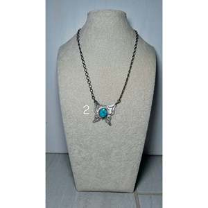 Collar de Turquesa Egipcia y Plata de Ley, Hecho por Navajos, Obra Coleccionable de Cultura Indígena - Product Image 5