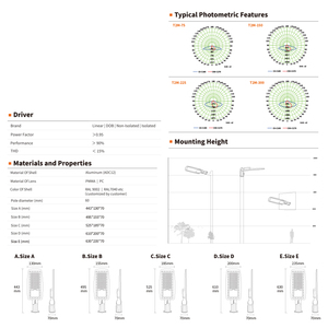 Lampadaire LED 150W IP67 pour l'extérieur, luminaire artificiel en forme de palmier, alimentation en courant alternatif pour la rue et l'éclairage public - Product Image 6
