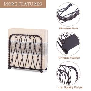 Floral Design Modern Luxury Durable Portable <b>Tissue</b> Holder Customized Color Powder Coated Metal Wire Napkin Holder <b>Tissue</b> - Product Image 4