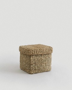 <b>Small</b> Gaya <b>Basket</b> Box <b>with</b> <b>Lid</b> Handmade Storage Box Eco-Friendly Natural Home and Home Decor Wholesale from Vietnam - Product Image 1