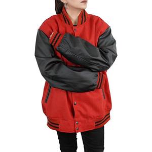 Veste universitaire brodée OEM 80% corps en laine manches en cuir PU commandes en gros avec service de marque privée - Product Image 1