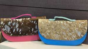 Bolso bandolera de Color rechoncho de cuero reciclado de nuevo estilo, bolso de cuero de piel de vaca de alta calidad, bolso de hombro multicolor para mujer - Product Image 4