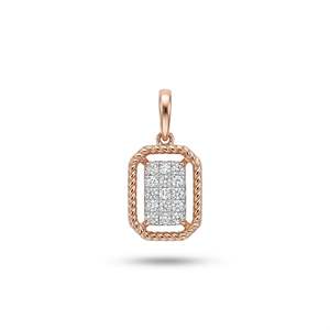 Collier pendentif diamant or rose moderne Define Radiance - Product Image 2