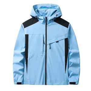 Chaqueta cortavientos impermeable al por mayor de marca de alta calidad de carcasa dura con capucha personalizada su propio diseño y logotipo - Product Image 3