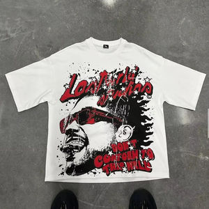 Diseña tu propia ropa de calle, camiseta Boxy Fit, camiseta recortada de peso pesado, camiseta gráfica de algodón de gran tamaño Boxy Fit, camiseta para hombre en stock - Product Image 3