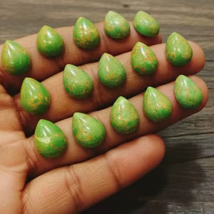 Lote de Piedras Preciosas Sueltas de Calidad AAA, Turquesa en Forma de Pera, Cabujón Verde, Piedras Preciosas Naturales Semipreciosas para Joyería, 20% de Descuento y Regalo - Product Image 2