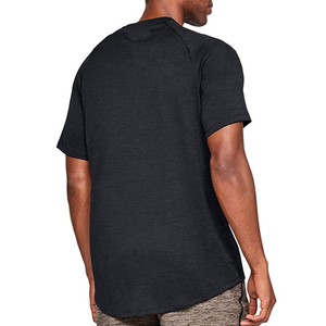 Camiseta cómoda de algodón liso con cuello redondo para hombre, ropa informal transpirable y diaria para personalizar la camiseta para hombre - Product Image 4