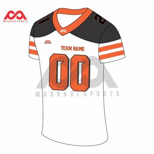 Impresión por sublimación Impresión por transferencia de calor Venta al por mayor Camiseta de fútbol americano 100% Tela de poliéster Camiseta de fútbol que absorbe el sudor - Product Image 2