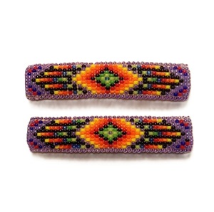 Wholesale Seed Beaded <b>Barrette</b> <b>Hair</b> Clip Customized Design Creative Handmade Beaded <b>Barrette</b> With Colorful Seed Beads Design - Product Image 1