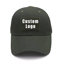Gorra de Béisbol Táctica para Exteriores, 6 Paneles, Ajustable, Color Sólido, Unisex, Transpirable, Impermeable, Deportiva, de Algodón, para Primavera/Verano, Casual