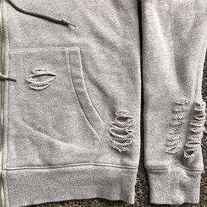 100% alta calidad moda cara completa Zipup peso pesado desgastado Sudadera con capucha Unisex francés Terry Sudadera con capucha Vintage asidWash sudaderas con capucha - Product Image 3