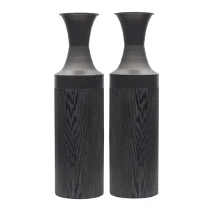 Vase à fleurs en fer martelé antique ensemble de haute qualité décor à la maison à la main conception côtière personnalisée pour les mariages dessus de table - Product Image 3