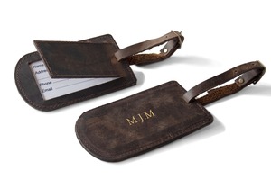 LLT-0009C en cuir véritable voyage étiquette de bagage mode décontracté valise étiquette initiales gravure essentiel voyage accessoires cadeau - Product Image 4