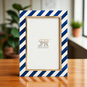 Photo personnalisable, artisanale, moderne et rustique, avec incrustation de résine, motif gondole en halo diagonal créatif, à fixer au mur ou sur table - Product Image 4