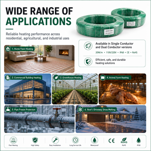 Câble <span class=keywords><strong>chauffant</strong></span> électrique stable pour système de <span class=keywords><strong>plancher</strong></span> <span class=keywords><strong>chauffant</strong></span> en béton - Vente en gros - Product Image 2