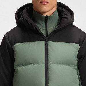 Veste pour homme tendance, tissu confortable, manches longues, design bicolore, avec logo élégant / personnalisé, service OEM, pas cher - Product Image 2